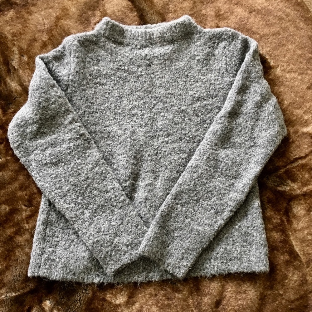 Ann Taylor Wool/Alpaca Gray Sweater